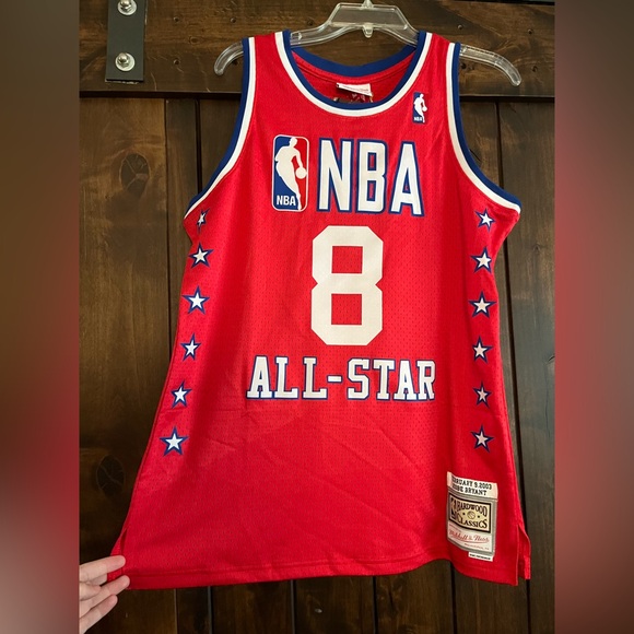 Mitchell & Ness Red Hardwood Classics Swingman Jersey-Kobe Bryant-All Star - Picture 1 of 8